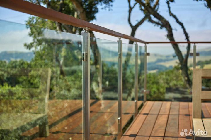 Ограждения из стекла в размере