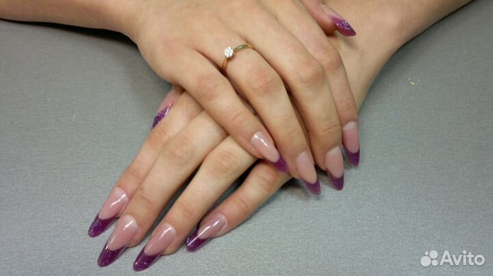 Модель на наращивание ногтей маникюр