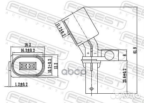 Датчик abs задний левый 23606008 Febest