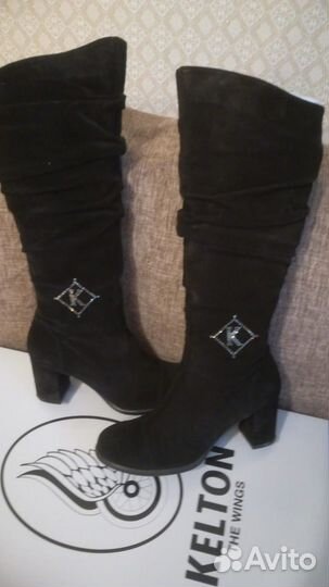 Сапоги демисезон замша kelton 36