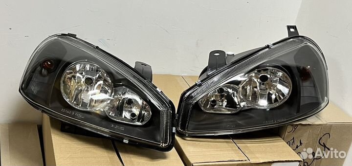 Фары Лада Калина1 black черные маски