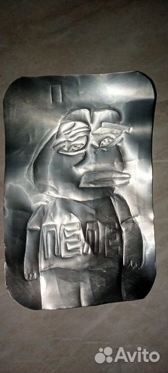 Чеканка рисунка на металле 