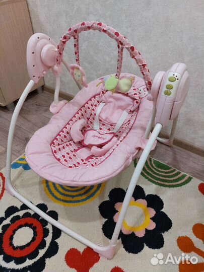 Детские электронные качели шезлонг