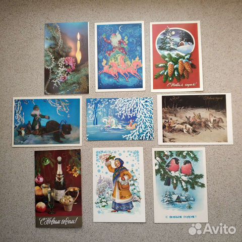 Новогодние советские открытки одним лотом (9)