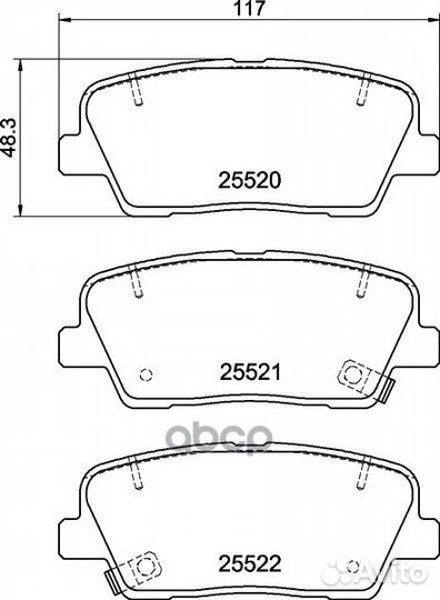 Колодки тормозные дисковые зад NP6042 nissh