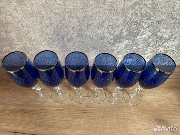 Бокалы, фужеры цветной хрусталь СССР