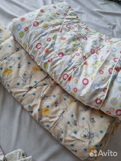 Детское одеяло и подушка, пододеяльник