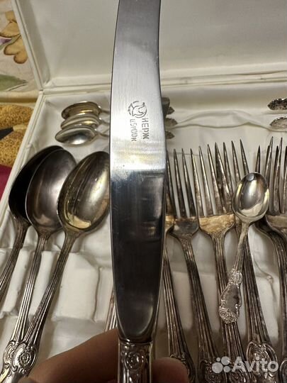 Набор столовых приборов Серебряная роза мельхиор