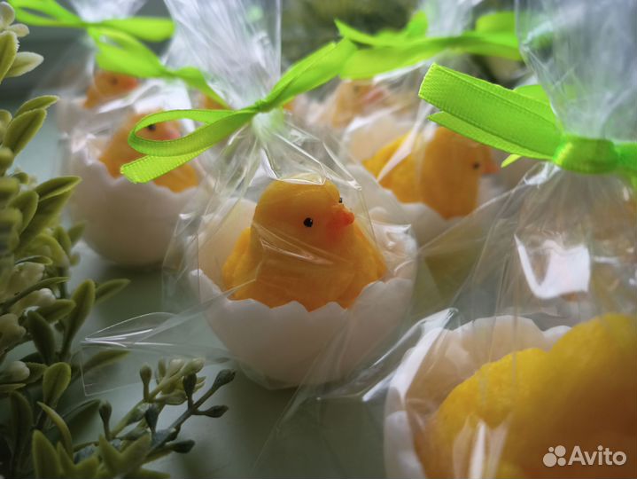 Мыло ручной работы мини цыпленок в скорлупке пасха