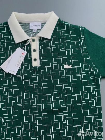 Поло мужское lacoste зеленое