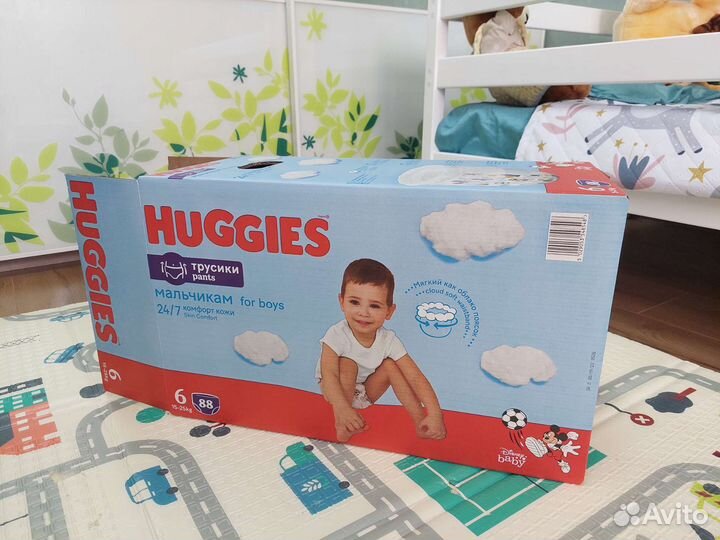 Подгузники трусики huggies 6