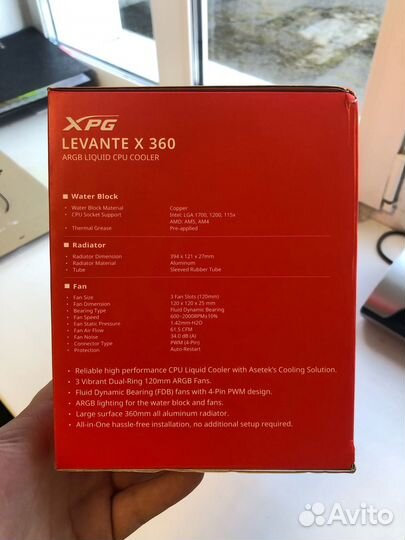 Водяное охлаждение XPG Levante X 360
