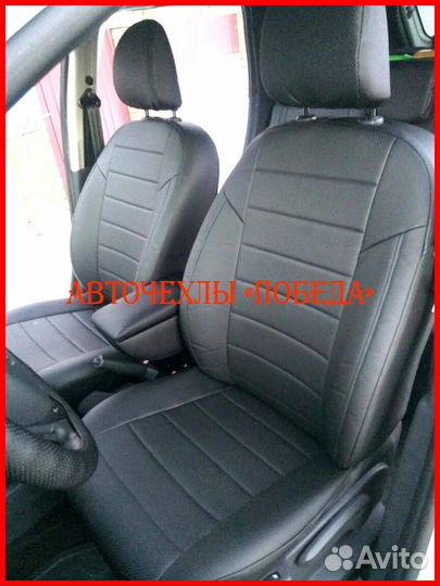 Чехлы Renault Duster 1 из экокожи чёрные Классика