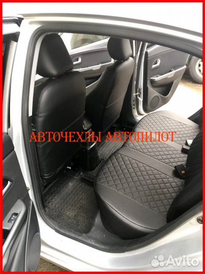 Чехлы Автопилот Kia Rio 3 Hb из экокожи чёрные