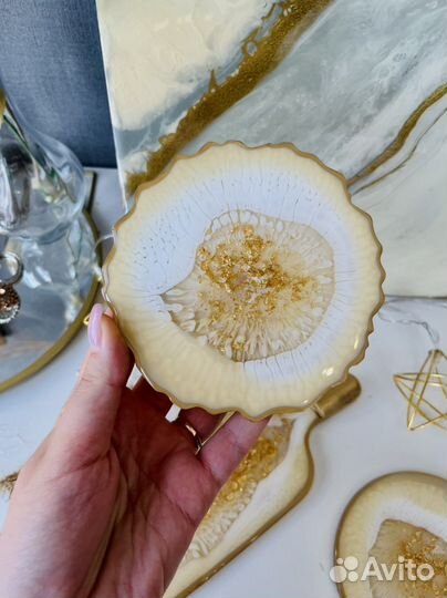 Подароч.набор Сырная тарелка и подставки для бокал