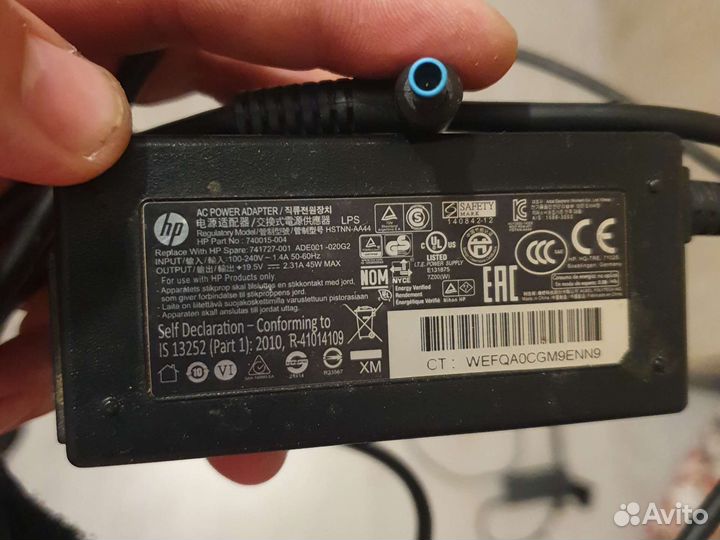 Блок питания HP 19.5v 2.31A 45W hstnn-aa44