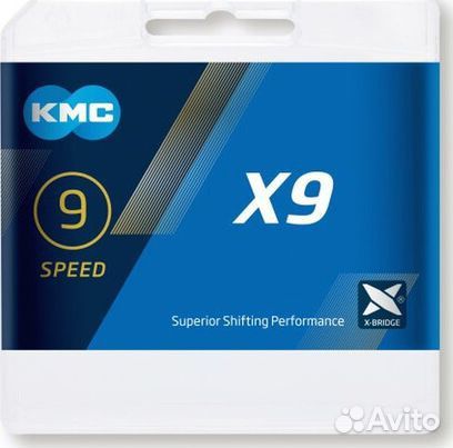 Ц�епь KMC X9 на 9 скоростей+замок