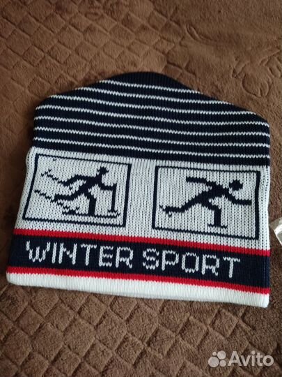 Мужская зимняя шапка петушок winter sport