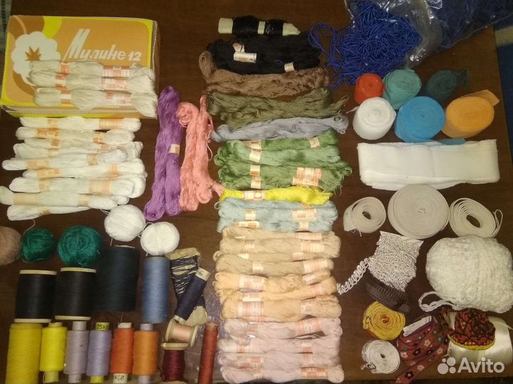 Всё для шитья и вязания нитки бахрома мулине спицы