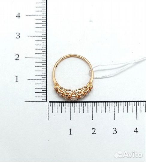 Золотое кольцо с камнем 16,5р