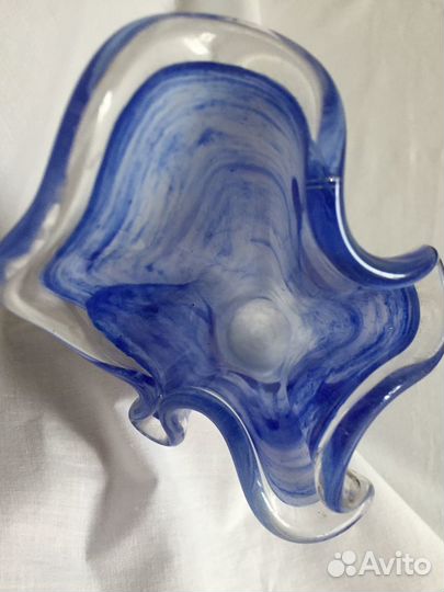 Ваза,салатник из цветного стекла, СССР, Винтаж