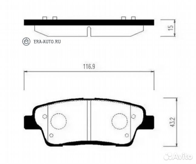 HSB HP1051 Колодки тормозные дисковые задние KIA q