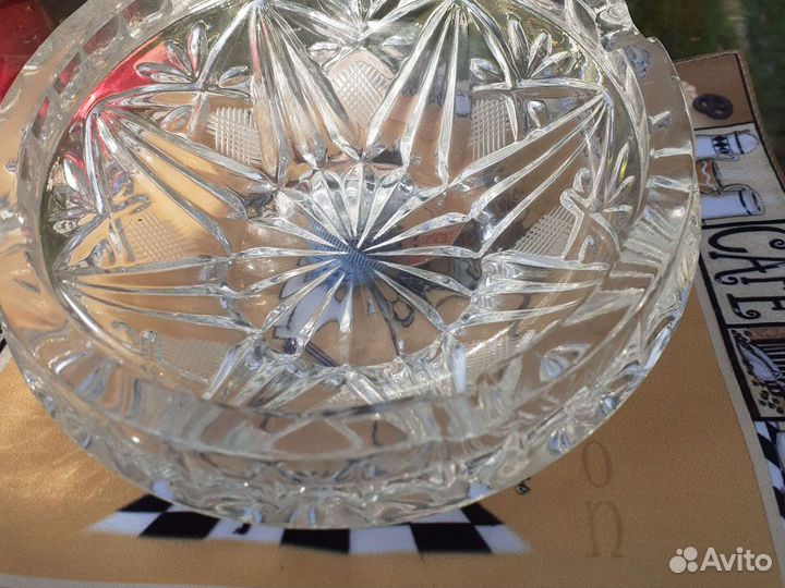 Хрустальная пепельница Чехия