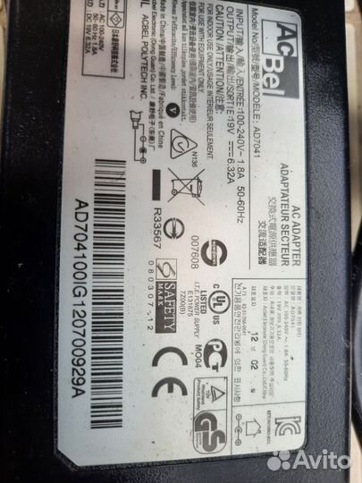 Блок питания 19v 6.32 ампера