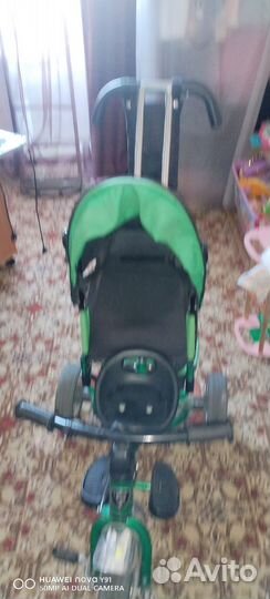 Детский трехколесный велосипед бу и самокат