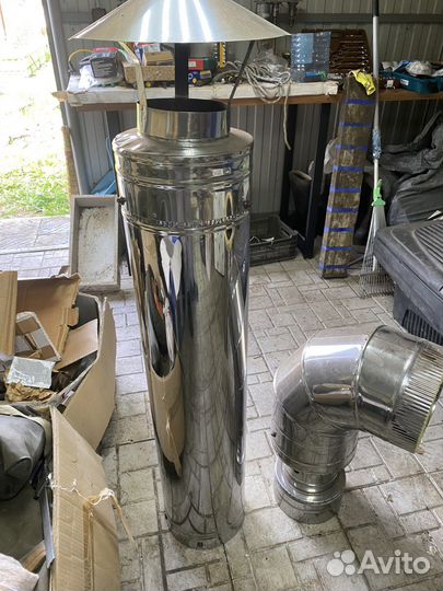 Труба для дымохода 115, 2 колена на 90 градусов