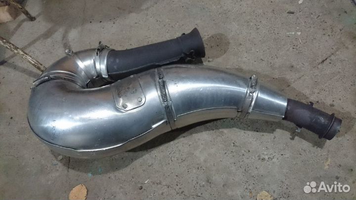 Глушитель снегохода с двигателем Е-тес плат. XU