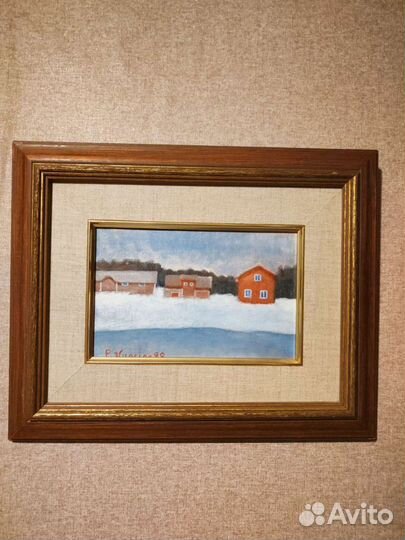 Картина Зима, холст/масло