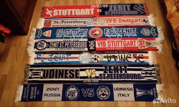 Матчевые шарфы фк Зенит Санкт-Петербург