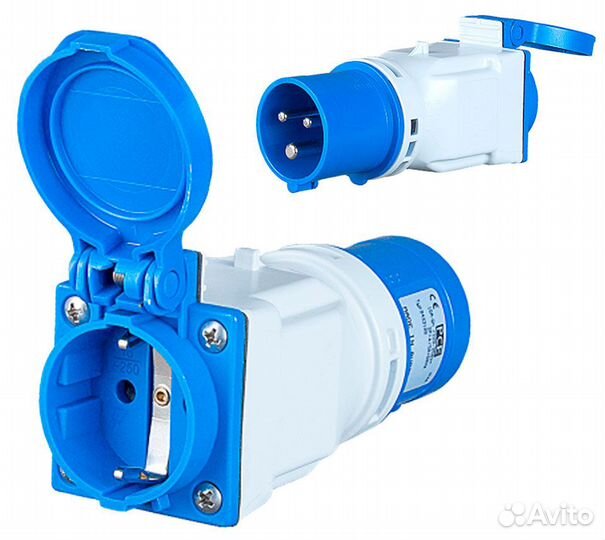 Адаптер (переходник с круглой 3-контактной розетки