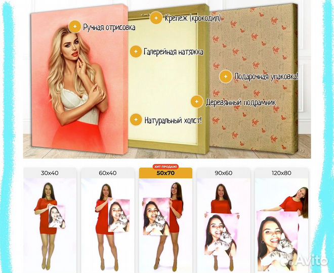 Портрет на холсте 60х80