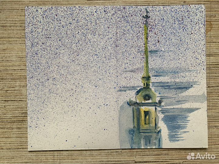 Открытки Петербург акварель ручная работа