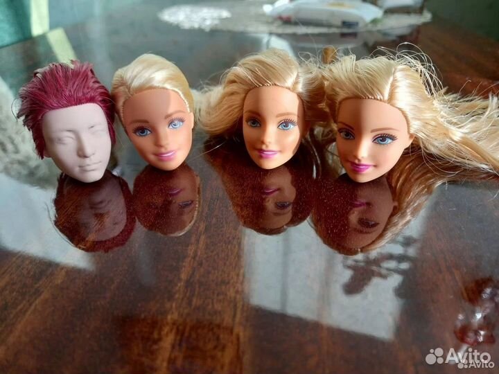 Лот - головы Барби (Barbie), Ken пучок, BTS