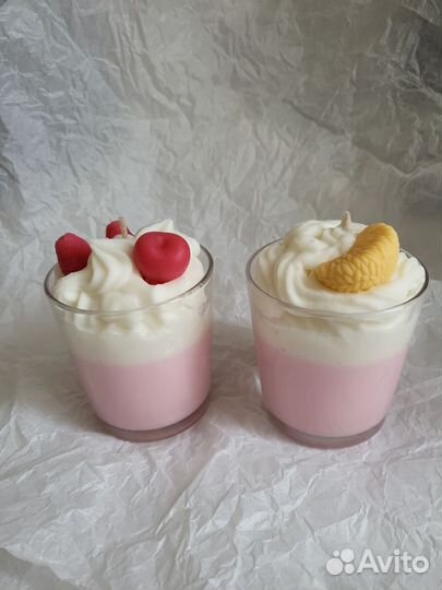 Контейнерная свеча со взбитыми сливками