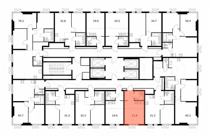 Квартира-студия, 21,8 м², 8/33 эт.