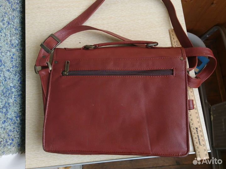 Кожаная Сумка-портфель женская