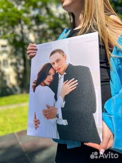 Портрет по фото на холсте