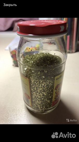 Восковые мелки. Блестки для поделок