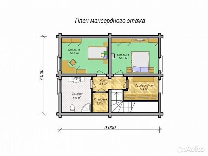 Деревянный дом из оцилиндрованного бревна