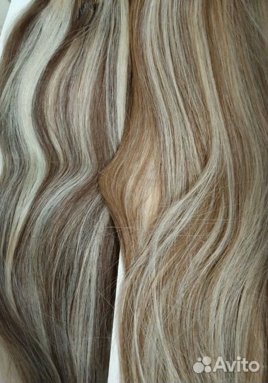 Волосы натуральные микс на заколках новые