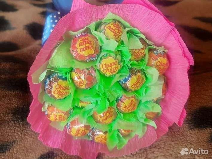 Букет из мини чупа чупсов