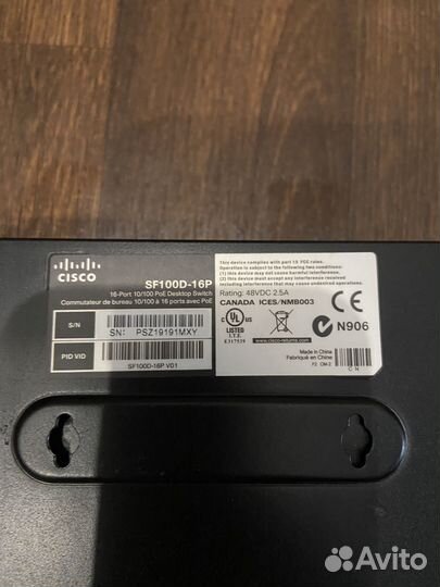 Коммутатор Cisco SF100D-16P