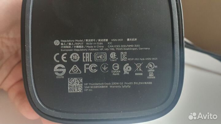 Док-станция HP Thunderbolt G2 230W черная