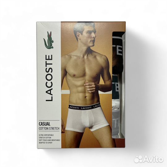 Набор трусов Lacoste Trunks 3-Pack M; L