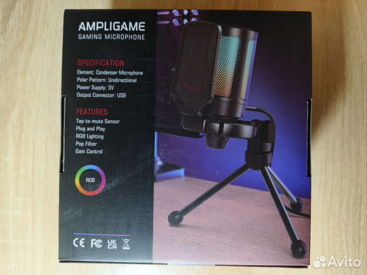 Микрофон Fifine AmpliGame A6V черный