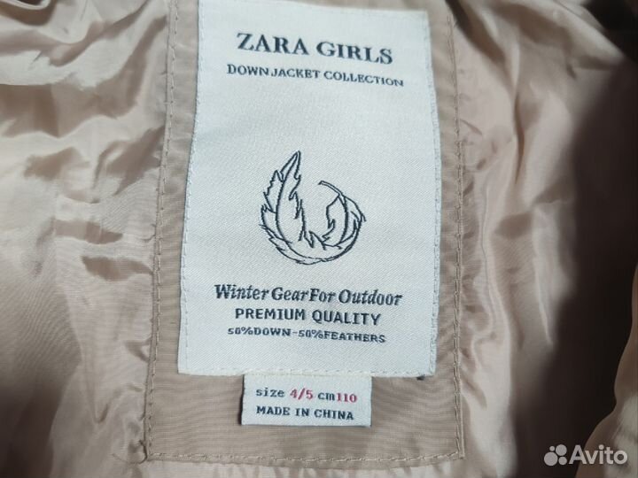 Куртка zara для девочки 110